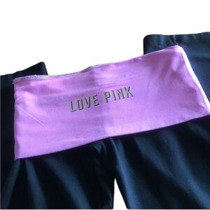 Pink Victoria's Secret! Pink and black yoga pants!
